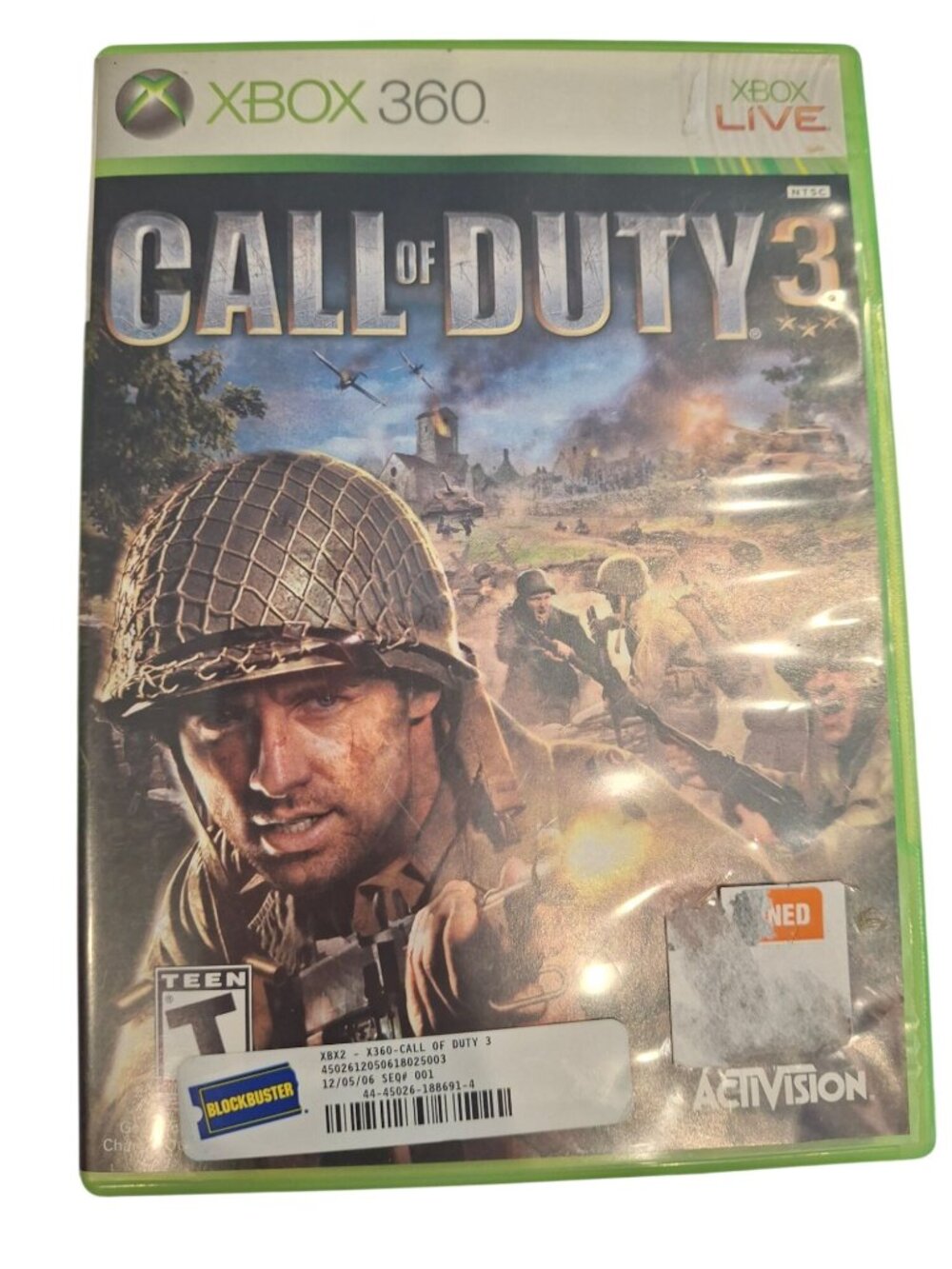 Call of Duty 3 Xbox 360 2006 CIB Manual Activision WWII FPS Shooter Game Tested